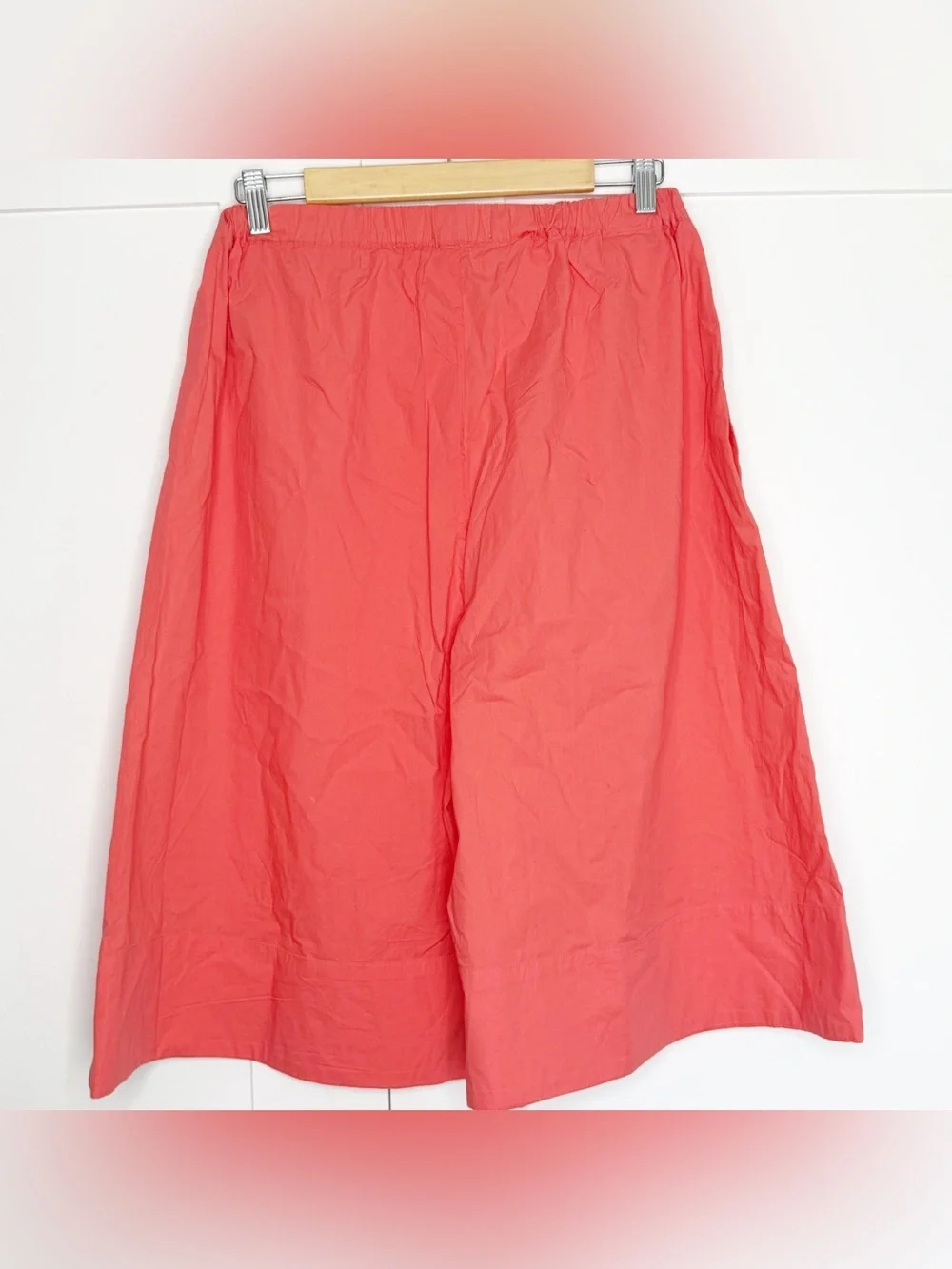 Free-est Free People Cotton Lucca Culotte Shorts Wide Leg medium coral pink